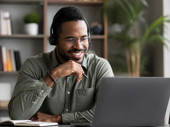 A client reviewing a live build on a screen-share call