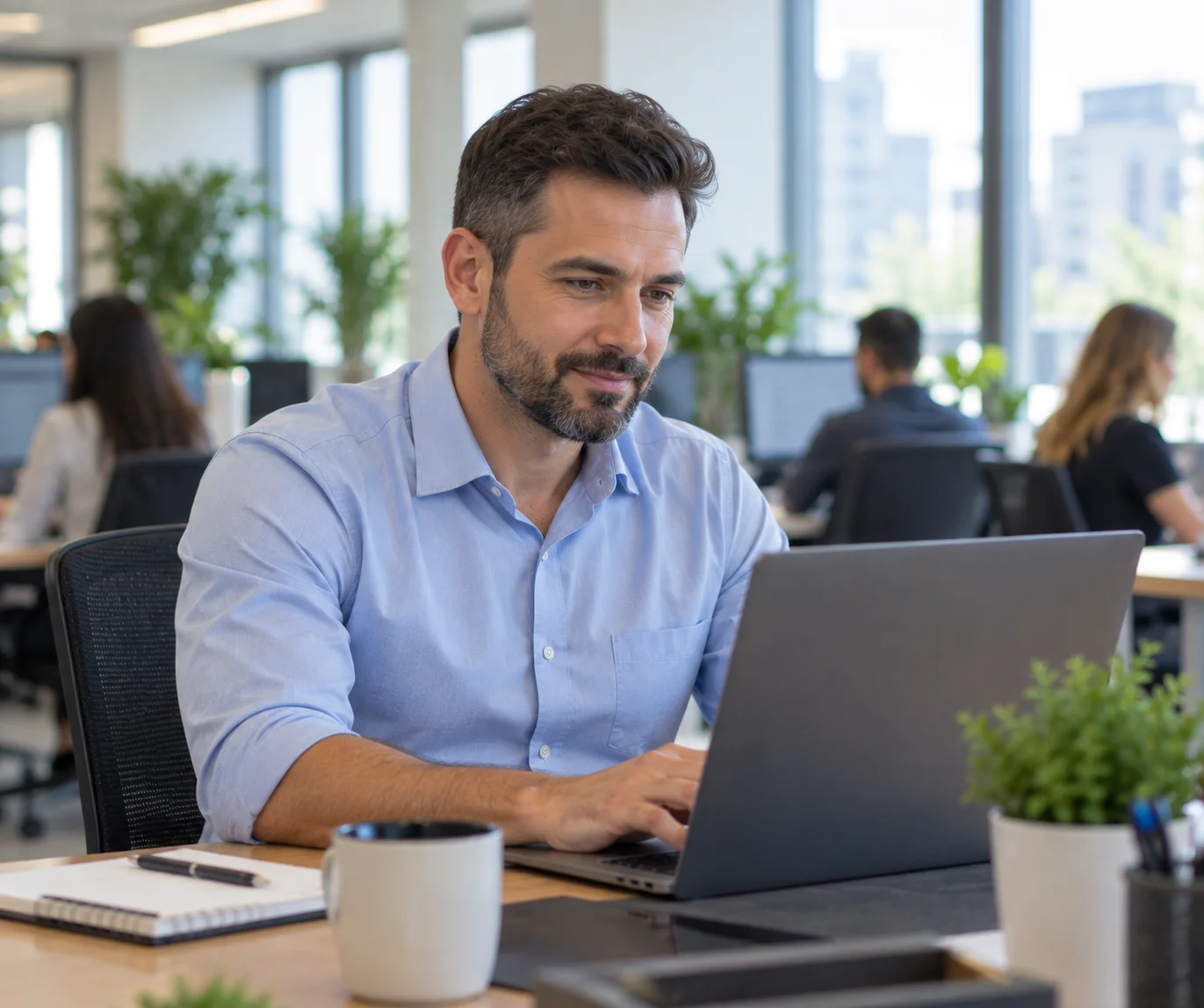 B2B service agency account manager reviewing client tickets