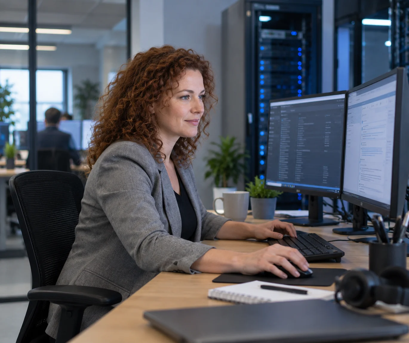 IT service provider resolving a client technical ticket
