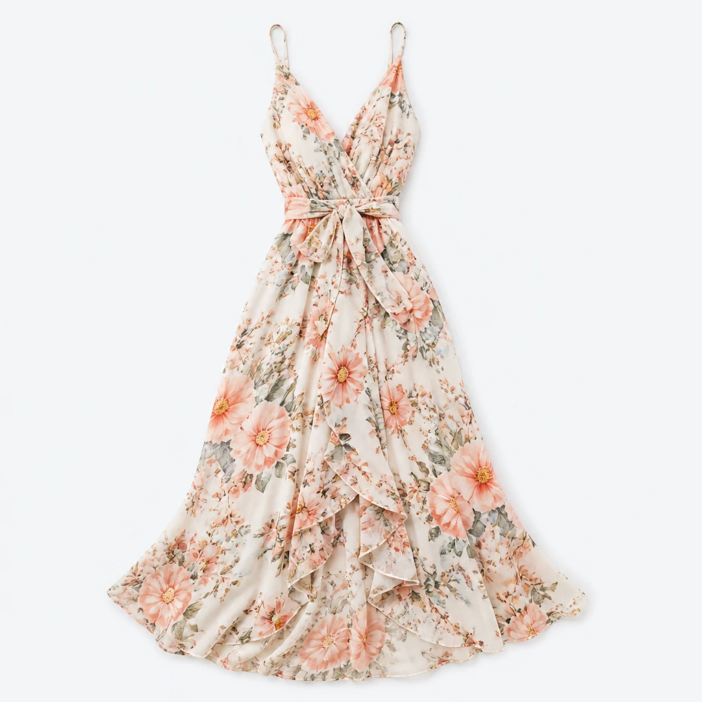 Flat reference photo of a summer dress